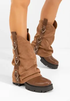 Cizme dama Velira kaki imagine