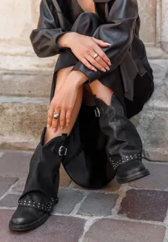 Cizme scurte dama Arvion negre imagine