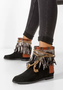 Cizme scurte dama negre Peramora imagine