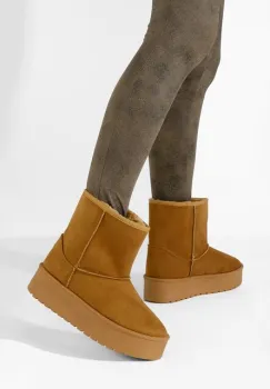 Cizme tip ugg Chrisia V2 camel imagine