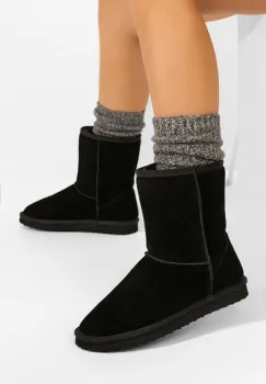 Cizme tip ugg Crisea negre imagine
