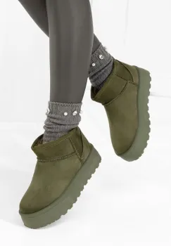 Cizme tip ugg Delvira verzi imagine