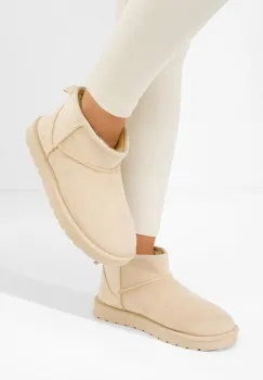 Cizme tip ugg Felica bej imagine