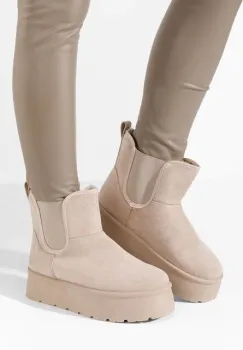 Cizme tip ugg Kaiza kaki imagine