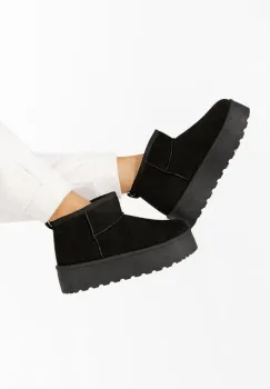 Cizme tip ugg Lavona negre imagine