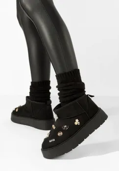 Cizme tip ugg Sanara negre imagine