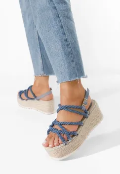 Espadrile cu platforma Apia albastre imagine