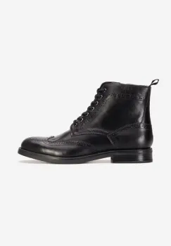 Ghete barbati piele Adovin negre imagine