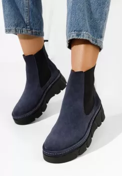 Ghete chelsea dama Avelyn V2 navy imagine