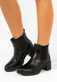 Ghete chelsea dama Flaviama negre imagine