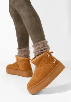 Ghete cu platforma Carmelita camel imagine