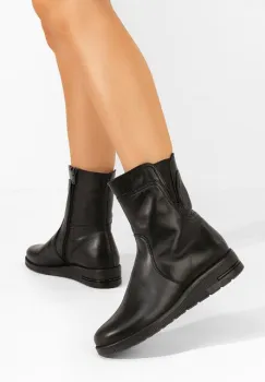 Ghete dama piele Georgianna negre imagine