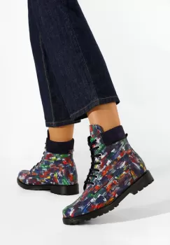 Ghete dama piele multicolore Pantonia imagine