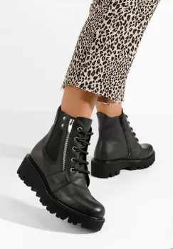 Ghete dama piele Welsa V2 negre imagine