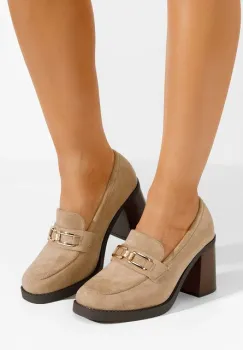 Mocasini dama cu toc Akera kaki imagine