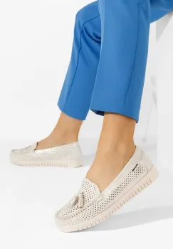 Mocasini dama Lynna V4 bej imagine