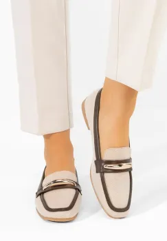 Mocasini dama Meliania bej imagine