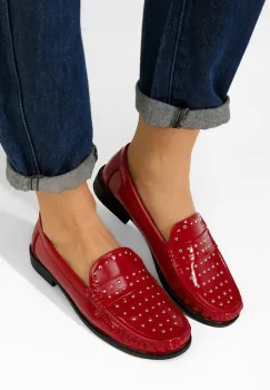 Mocasini dama Preston rosii imagine