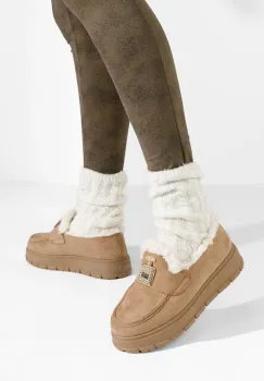 Mocasini dama Twanna kaki imagine