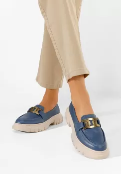 Mocasini piele naturala Haza V2 galbeni imagine