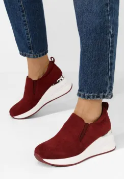 Pantofi casual cu platforma Leanne grena imagine