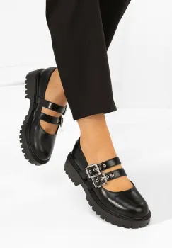 Pantofi casual dama Geovania negri imagine