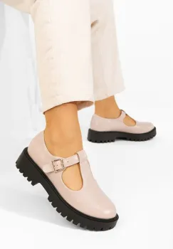 Pantofi casual dama Kenia bej imagine