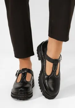 Pantofi casual dama Pietrina negri imagine