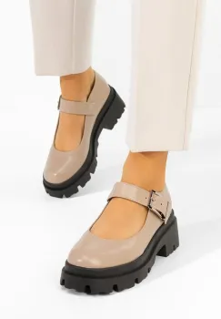 Pantofi cu platforma Masovia bej imagine