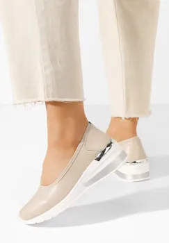 Pantofi cu platforma Morgan bej imagine
