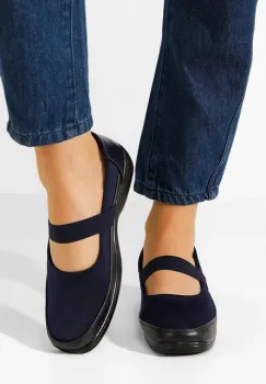 Pantofi cu talpa ortopedica navy Diora imagine