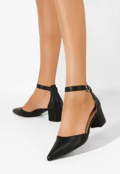 Pantofi cu toc gros Jade negri imagine