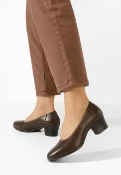 Pantofi cu toc mic Nerita negri imagine