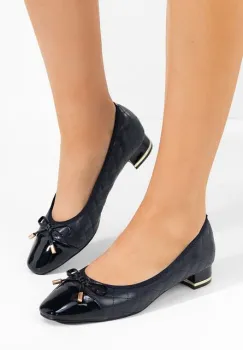 Pantofi cu toc mic Toya albastri imagine