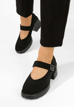 Pantofi cu toc Shirlena negri imagine