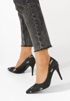 Pantofi cu toc stiletto Tamena negri imagine