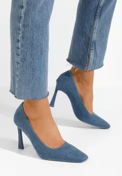 Pantofi cu toc subtire Vuria negri imagine