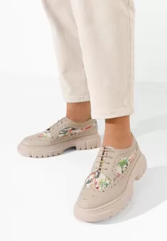 Pantofi dama piele Henise V6 bej imagine