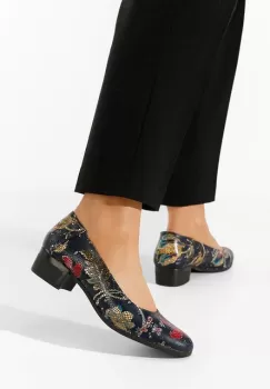 Pantofi dama piele naturala Montremy multicolori imagine