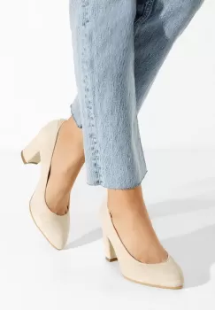 Pantofi dama piele Sienna bej imagine