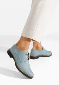 Pantofi derby piele Otivera V4 bleu imagine