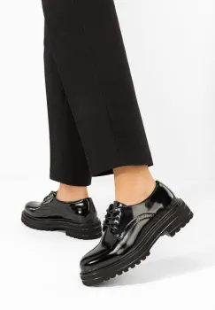 Pantofi oxford dama Danina V2 negri imagine