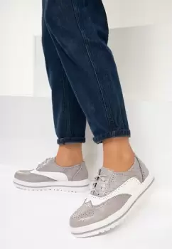 Pantofi Oxford Nikkita Gri
