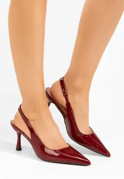 Pantofi slingback Laurina bordo imagine