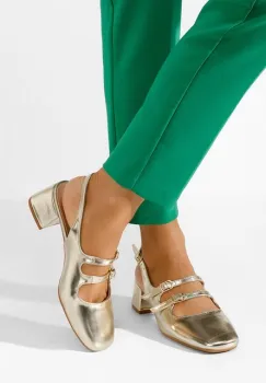 Pantofi slingback Sivida aurii imagine