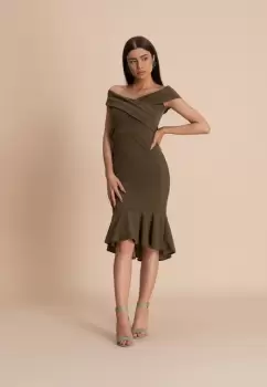 Rochie midi Emelina Kaki imagine