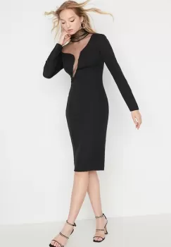 Rochie midi Kerri neagra imagine