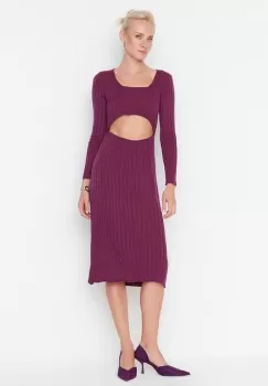 Rochie midi mov Ronda imagine