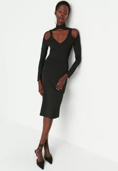 Rochie midi neagra Relation imagine