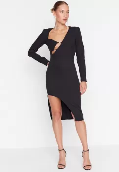 Rochie midi neagra Rinela imagine